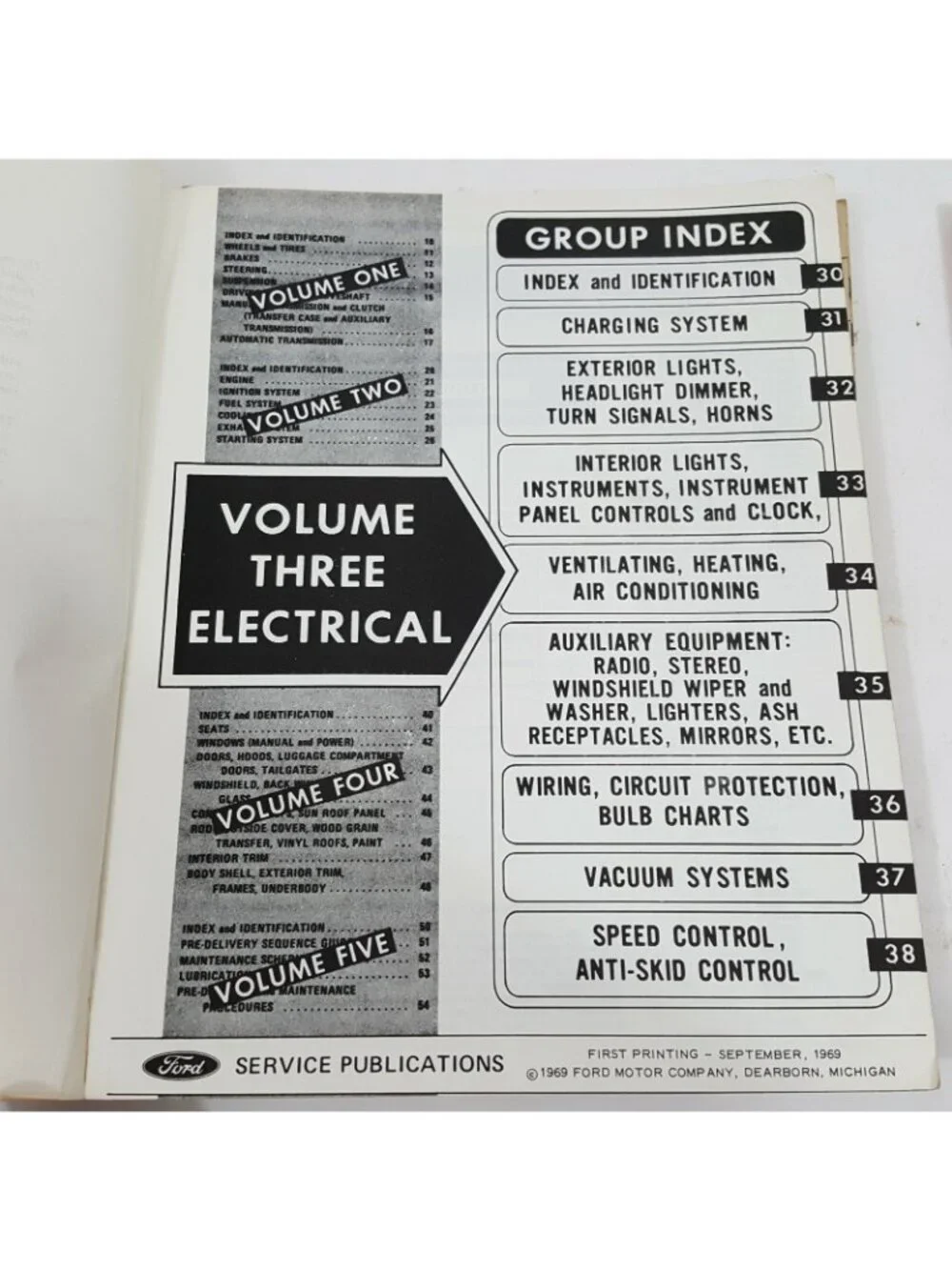 1970 Ford Car Auto Service Mechanic Shop Repair Manual Set Factory 1, 3, 4, 5